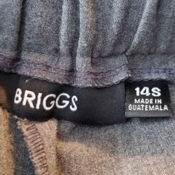 Briggs Gray Slacks Elastic Waist Business Casual Pants Size 14 - Picture 2 of 6